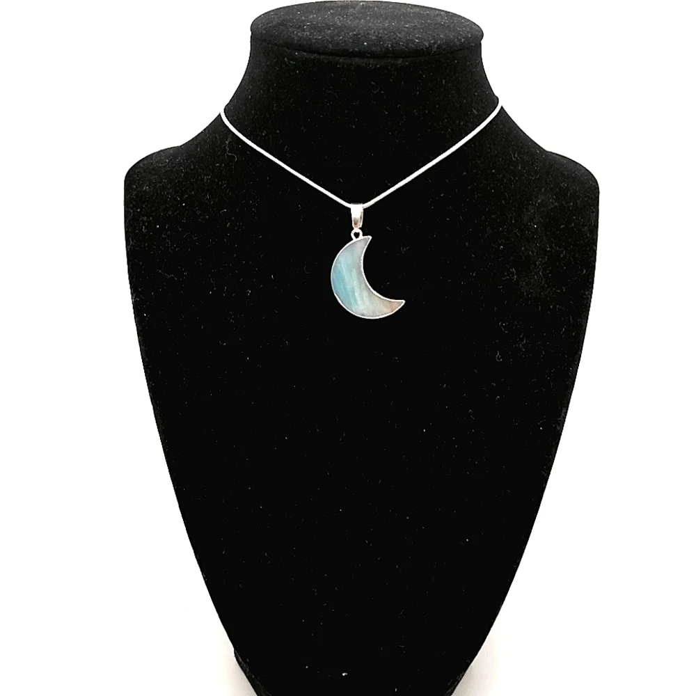 381MIDALANE Adjustable Amazonite Moon Necklace